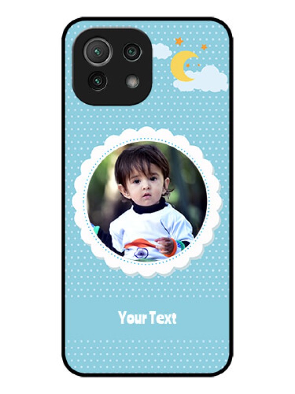 Custom Xiaomi Mi 11 Lite NE 5G Custom Metal Phone Case - Violet Pattern Design