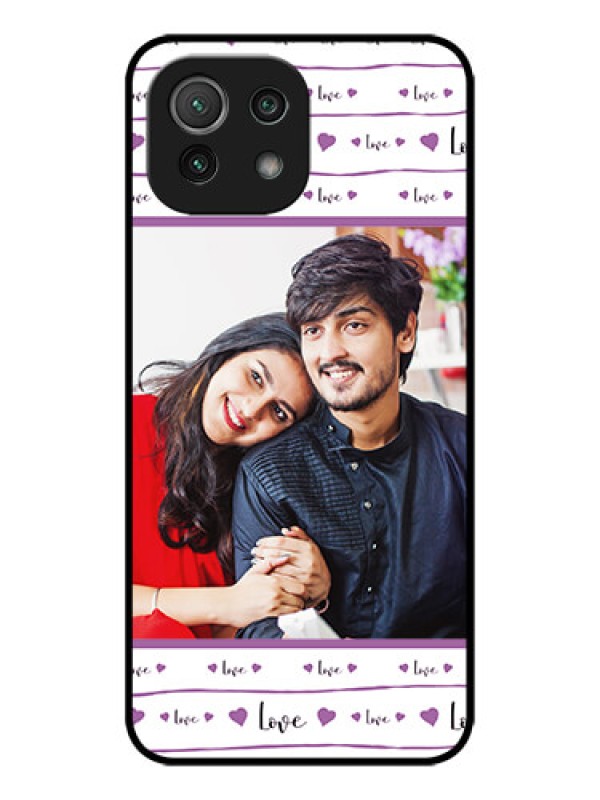 Custom Xiaomi Mi 11 Lite NE 5G Custom Metal Phone Case - Couples Heart Design