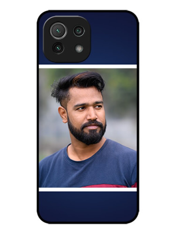 Custom Xiaomi Mi 11 Lite NE 5G Custom Metal Phone Case - Simple Royal Blue Design