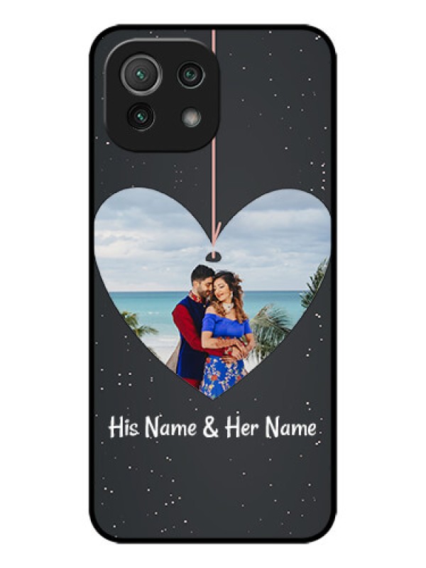 Custom Xiaomi Mi 11 Lite NE 5G Custom Metal Phone Case - Hanging Heart Design