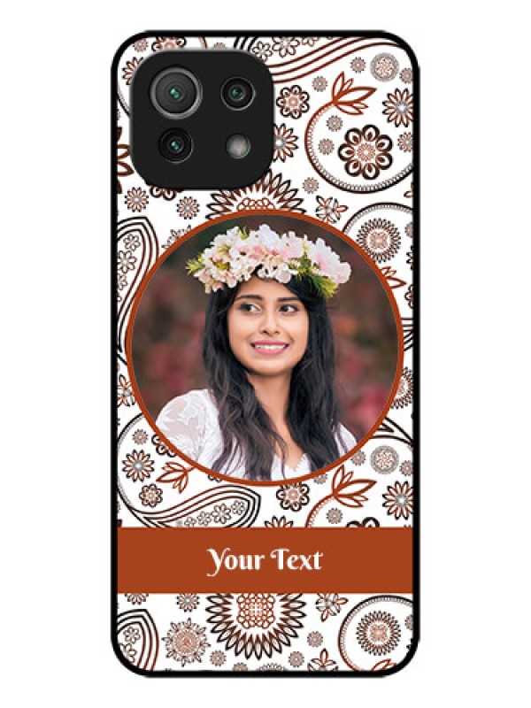 Custom Xiaomi Mi 11 Lite NE 5G Custom Metal Phone Case - Abstract Flower Design