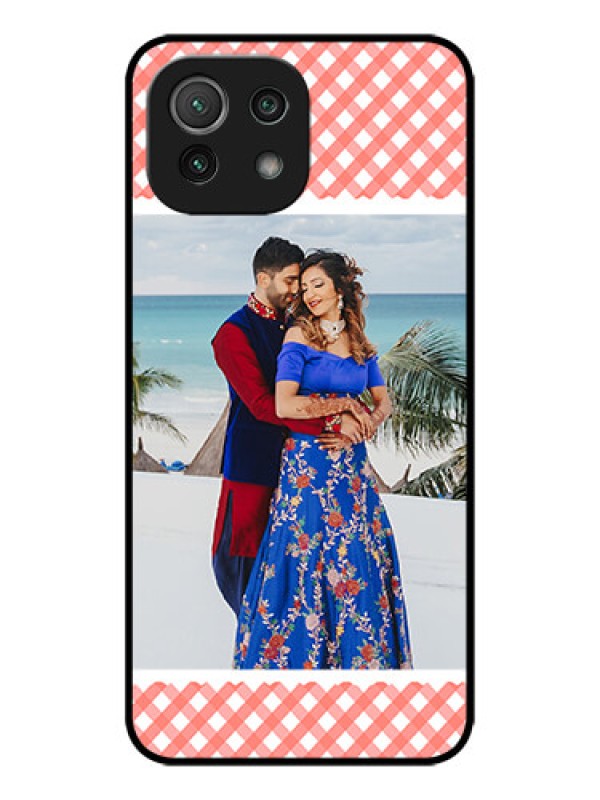 Custom Xiaomi Mi 11 Lite NE 5G Custom Metal Phone Case - Pink Pattern Design