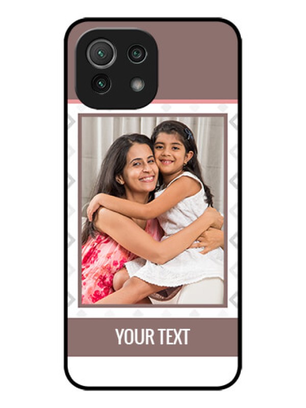 Custom Xiaomi Mi 11 Lite NE 5G Custom Metal Phone Case - Simple Diamond Design