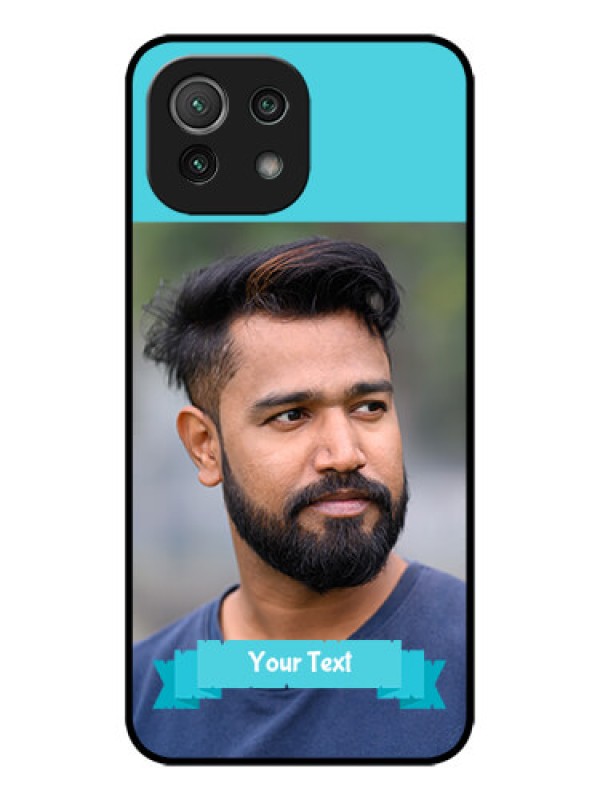 Custom Xiaomi Mi 11 Lite NE 5G Custom Metal Phone Case - Blue Color Design