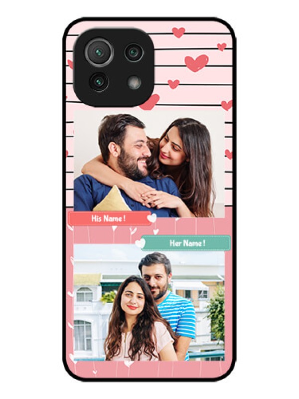 Custom Xiaomi Mi 11 Lite NE 5G Custom Metal Phone Case - Photo With Heart Design