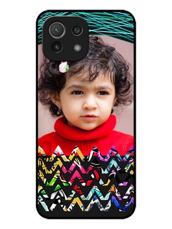 Custom Xiaomi Mi 11 Lite NE 5G Custom Metal Phone Case - Neon Abstract Design