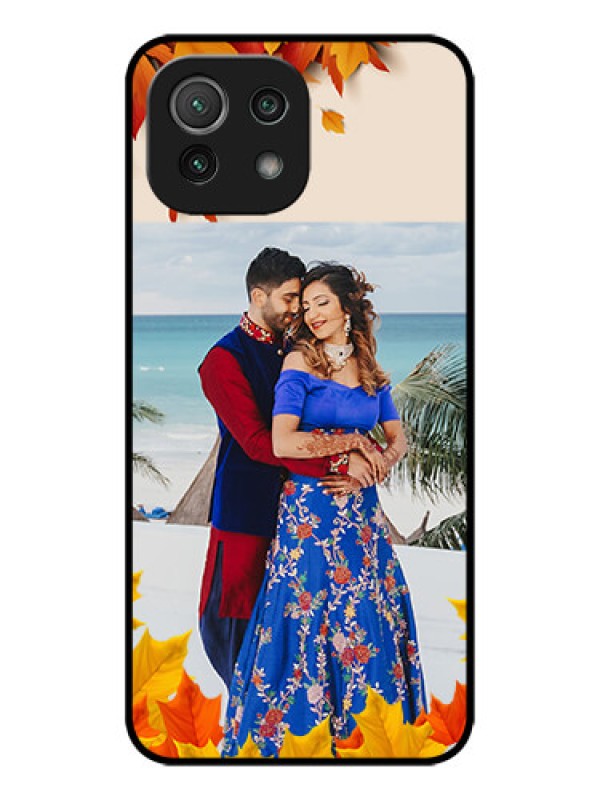 Custom Xiaomi Mi 11 Lite NE 5G Custom Metal Phone Case - Autumn Maple Leaves Design