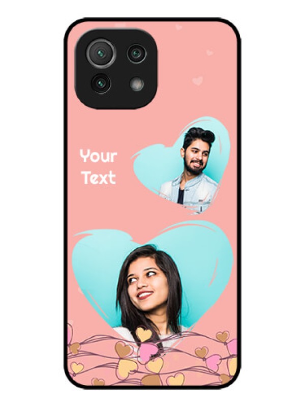 Custom Xiaomi Mi 11 Lite NE 5G Custom Metal Phone Case - Love Doodle Design