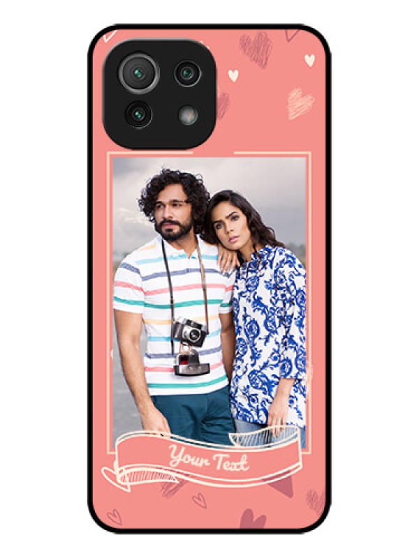 Custom Xiaomi Mi 11 Lite NE 5G Custom Metal Phone Case - Love Doodle Art Design