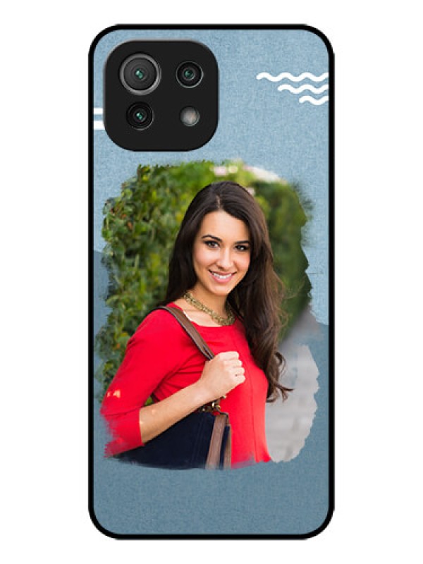 Custom Xiaomi Mi 11 Lite NE 5G Custom Metal Phone Case - Grunge Line Art Design