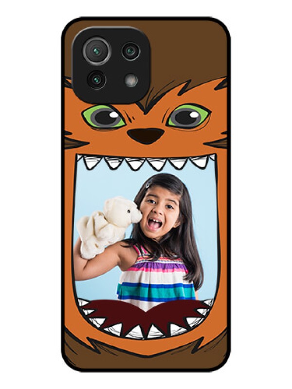 Custom Xiaomi Mi 11 Lite NE 5G Custom Metal Phone Case - Owl Monster Back Case Design