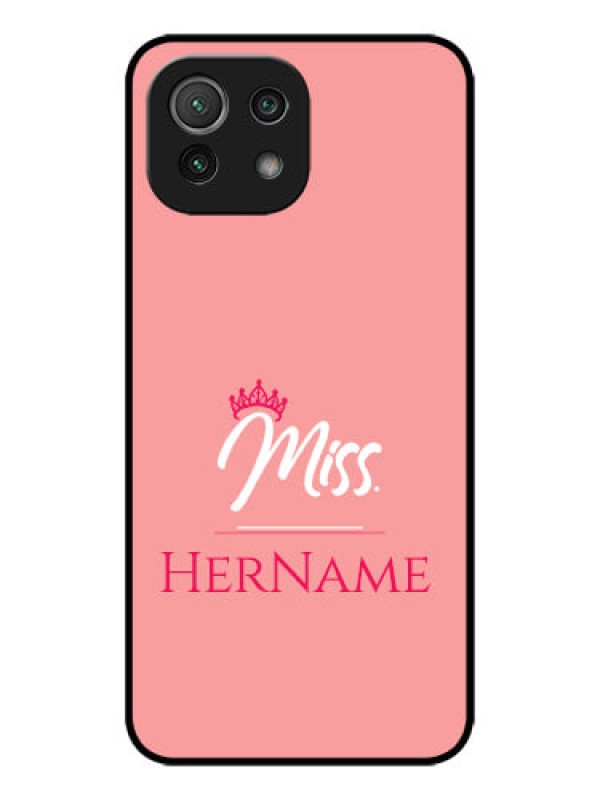 Custom Xiaomi Mi 11 Lite NE 5G Custom Metal Phone Case - Mrs With Name Design