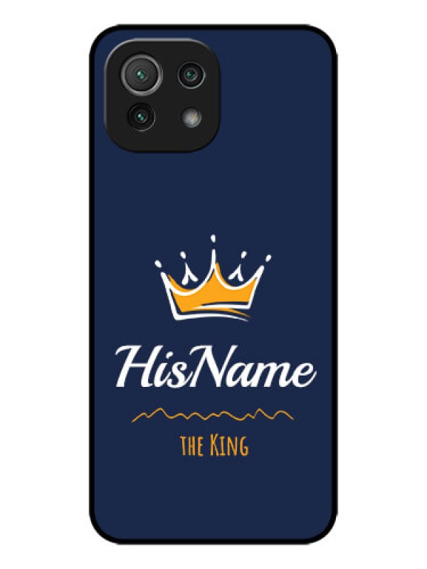 Custom Xiaomi Mi 11 Lite NE 5G Custom Metal Phone Case - King With Name Design