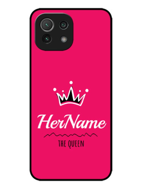 Custom Xiaomi Mi 11 Lite NE 5G Custom Metal Phone Case - Queen With Name Design
