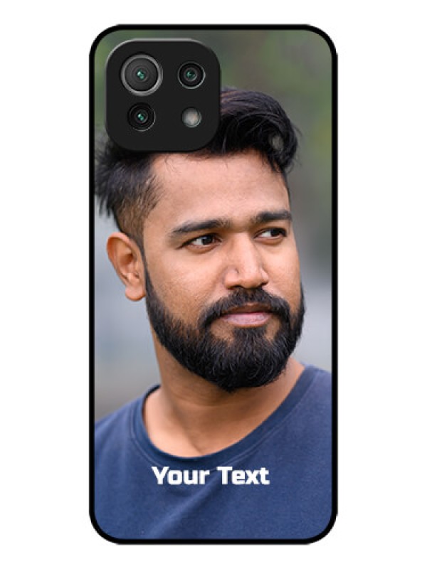 Custom Xiaomi Mi 11 Lite NE 5G Custom Metal Phone Case - Photo With Text Design