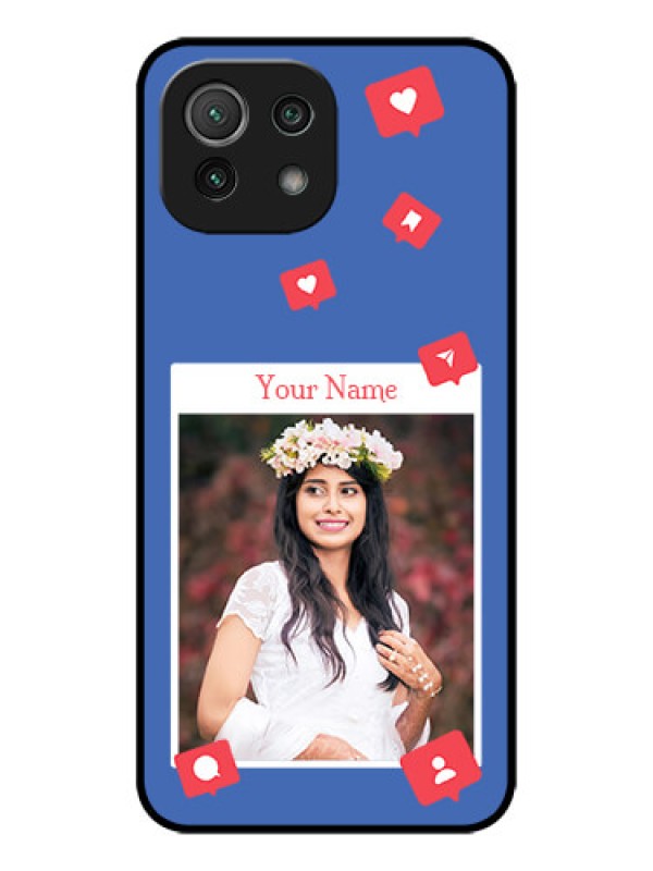 Custom Xiaomi Mi 11 Lite NE 5G Custom Metal Phone Case - Like Share And Comment Design