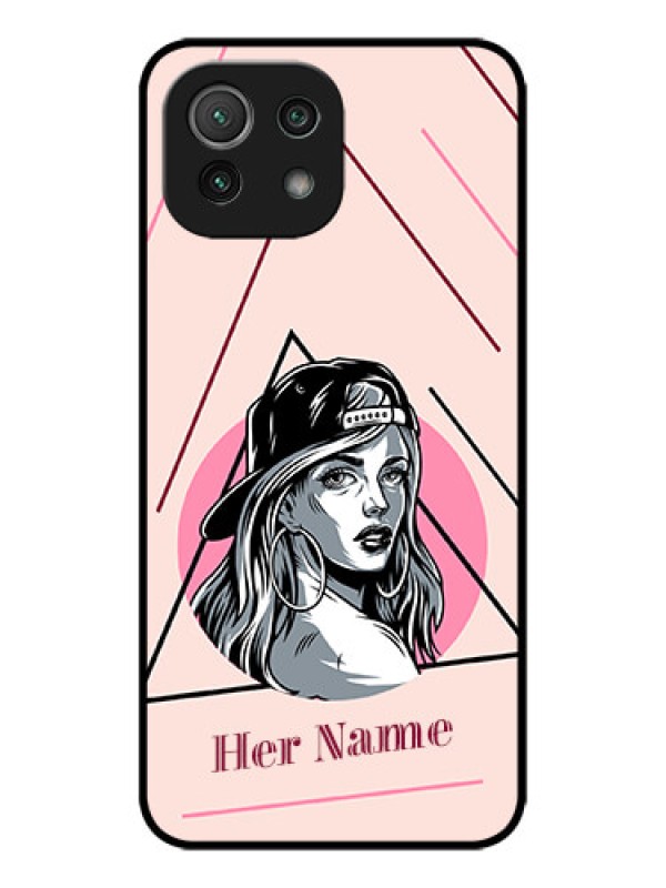 Custom Xiaomi Mi 11 Lite NE 5G Custom Metal Phone Case - Rockstar Girl Design
