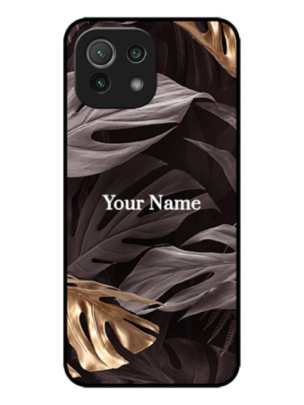 Custom Xiaomi Mi 11 Lite NE 5G Custom Metal Phone Case - Wild Leaves Digital Paint Design
