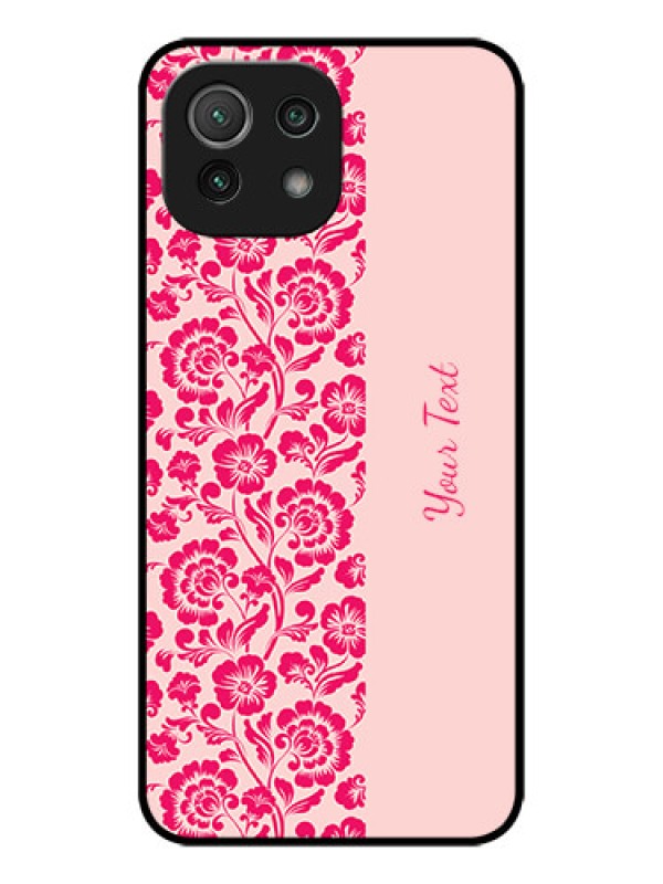Custom Xiaomi Mi 11 Lite NE 5G Custom Metal Phone Case - Attractive Floral Pattern Design