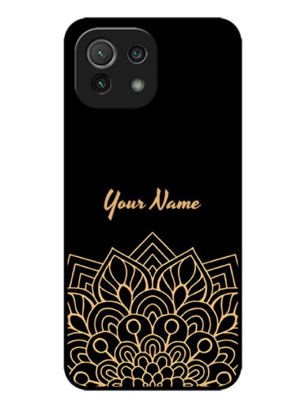 Custom Xiaomi Mi 11 Lite NE 5G Custom Metal Phone Case - Golden Mandala Design