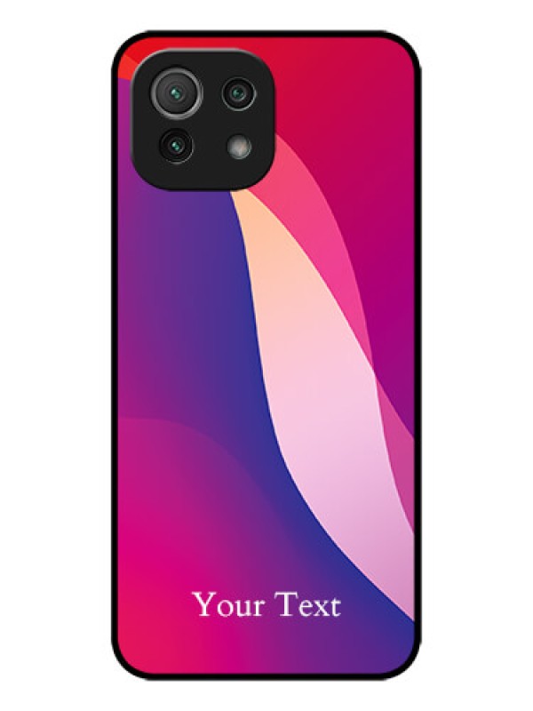 Custom Xiaomi Mi 11 Lite NE 5G Custom Metal Phone Case - Digital Abstract Overlap Design