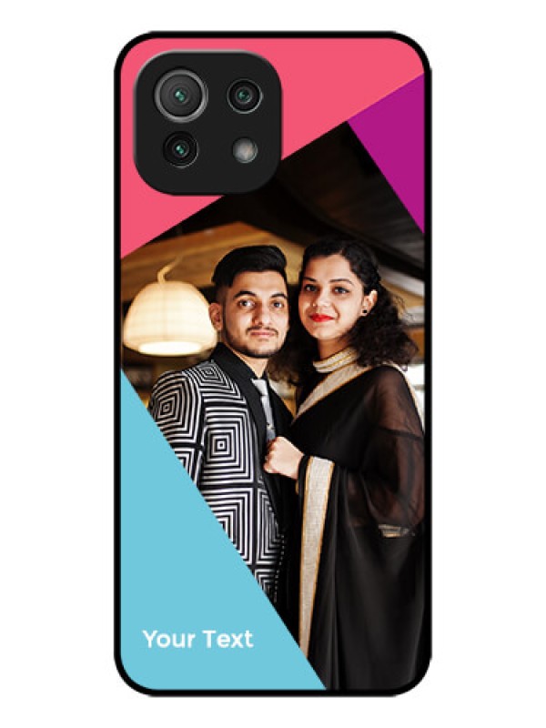 Custom Xiaomi Mi 11 Lite NE 5G Custom Metal Phone Case - Stacked Triple Colour Design