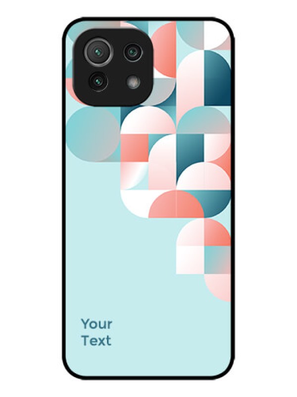 Custom Xiaomi Mi 11 Lite NE 5G Custom Metal Phone Case - Stylish Semi - Circle Pattern Design