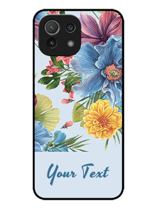 Custom Xiaomi Mi 11 Lite NE 5G Custom Metal Phone Case - Stunning Watercolored Flowers Painting Design