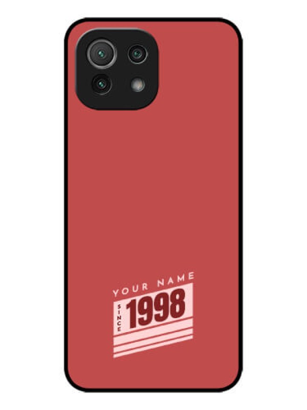 Custom Xiaomi Mi 11 Lite NE 5G Custom Metal Phone Case - Red Custom Year Of Birth Design