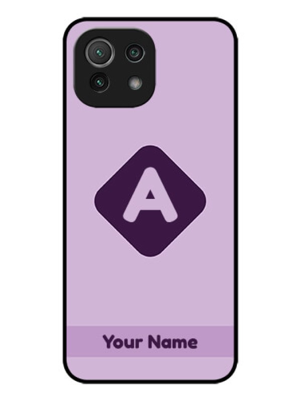 Custom Xiaomi Mi 11 Lite NE 5G Custom Metal Phone Case - Custom Letter In Curved Badge Design