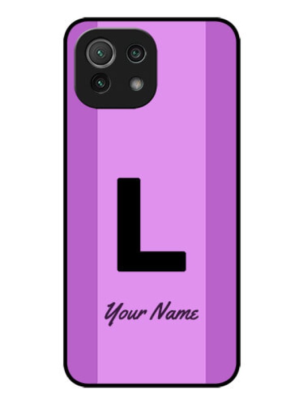 Custom Xiaomi Mi 11 Lite NE 5G Custom Metal Phone Case - Tricolor Custom Text Design