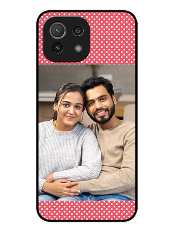 Custom Xiaomi Mi 11 Lite Custom Metal Phone CaseWhite Dotted Design