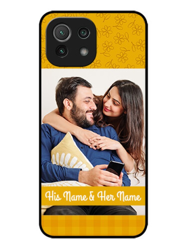 Custom Xiaomi Mi 11 Lite Custom Metal Phone CaseYellow Floral Design