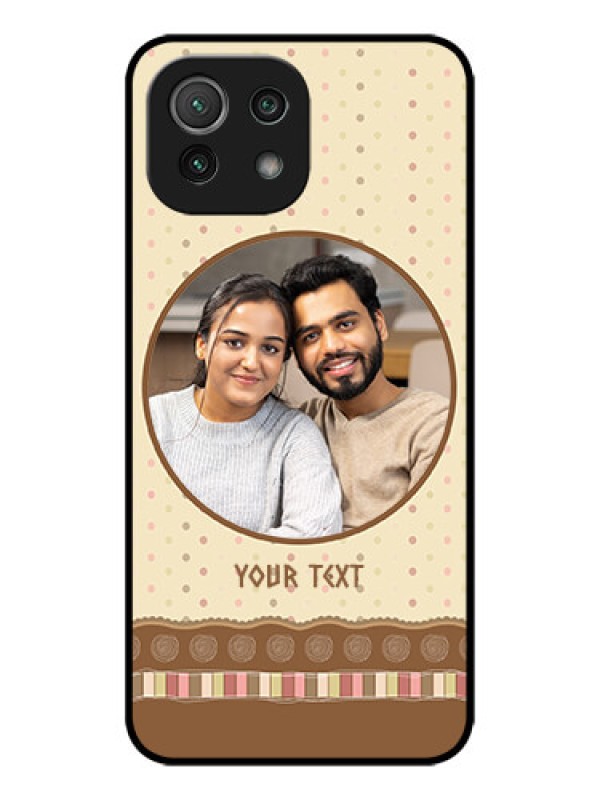 Custom Xiaomi Mi 11 Lite Custom Metal Phone CaseBrown Dotted Mobile Case Design