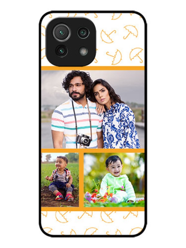 Custom Xiaomi Mi 11 Lite Custom Metal Phone CaseYellow Pattern Design