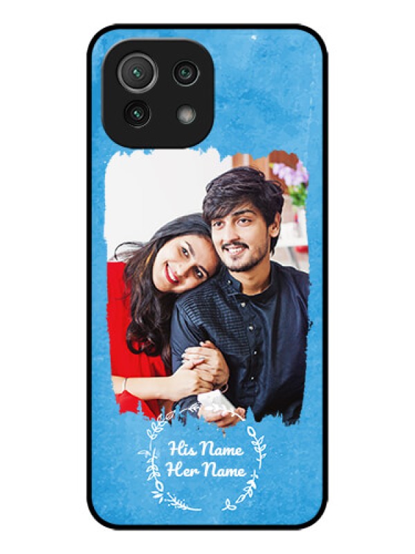 Custom Xiaomi Mi 11 Lite Custom Metal Phone CaseBlue Color Vintage Design