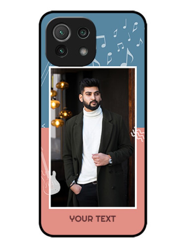 Custom Xiaomi Mi 11 Lite Custom Metal Phone CaseWith Color Musical Note Design