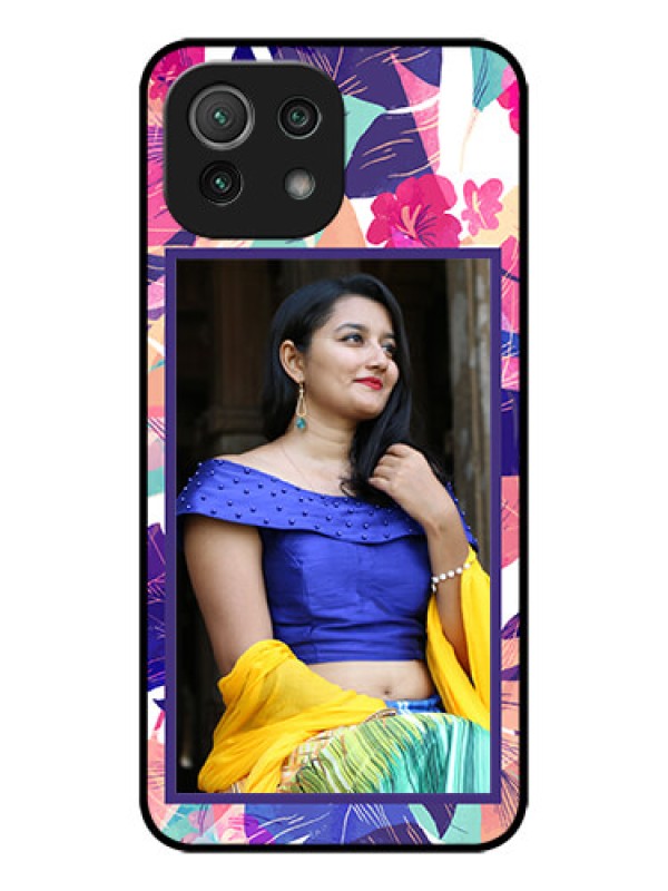 Custom Xiaomi Mi 11 Lite Custom Metal Phone CaseAbstract Floral Design