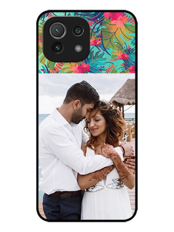 Custom Xiaomi Mi 11 Lite Custom Metal Phone CaseWatercolor Floral Design