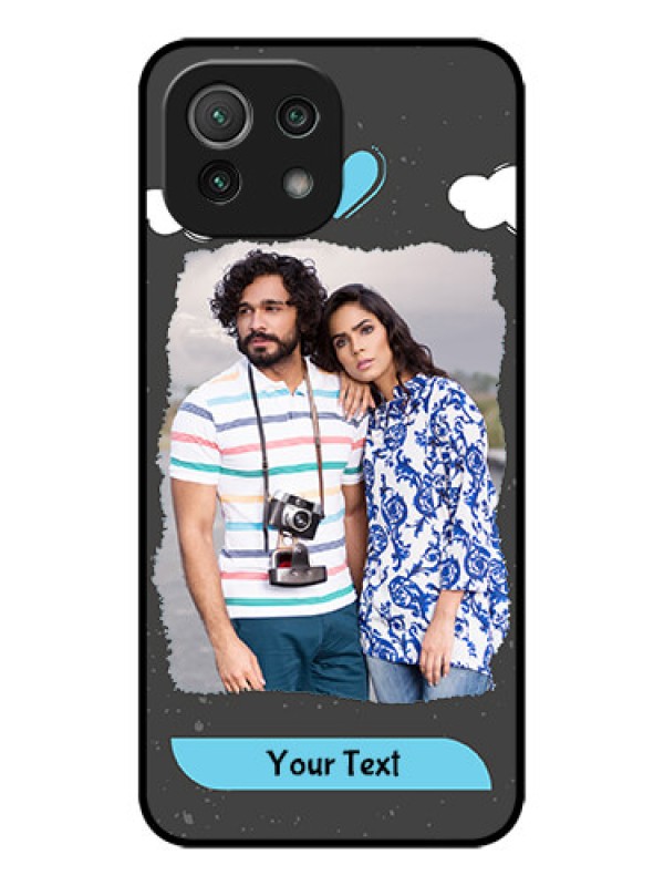 Custom Xiaomi Mi 11 Lite Custom Metal Phone CaseSplashes With Love Doodles Design