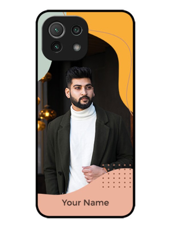 Custom Xiaomi Mi 11 Lite Custom Metal Phone CaseTri - Coloured Overlay Design