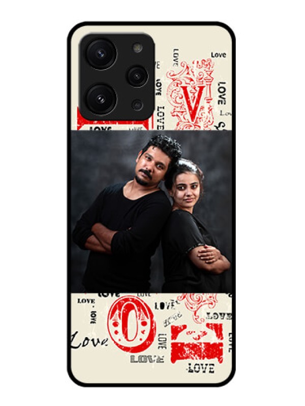 Custom Redmi 12 4G Custom Metal Phone CaseTrendy Love Design Case