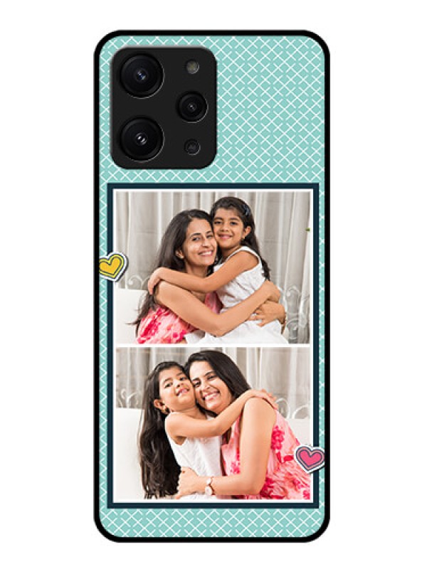 Custom Redmi 12 4G Custom Metal Phone Case2 Image Holder With Pattern Design