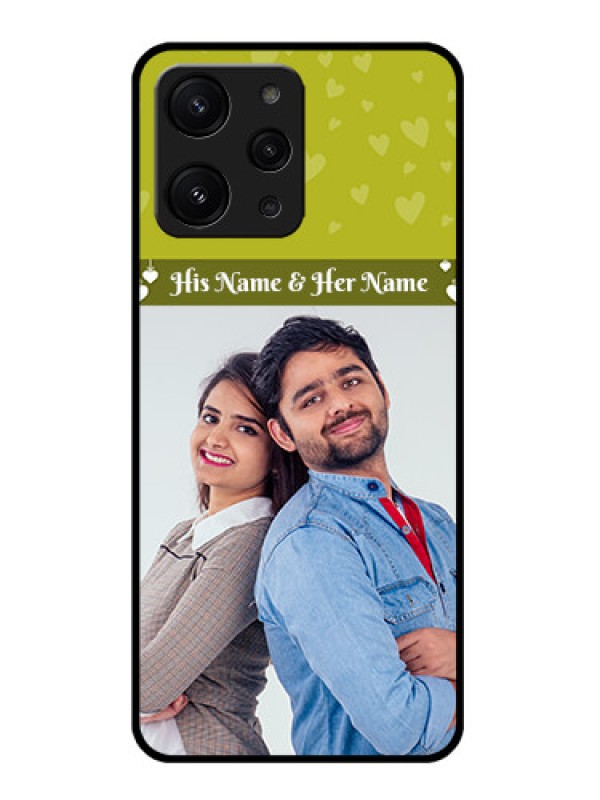 Custom Redmi 12 4G Custom Metal Phone CaseYou and Me Heart Design