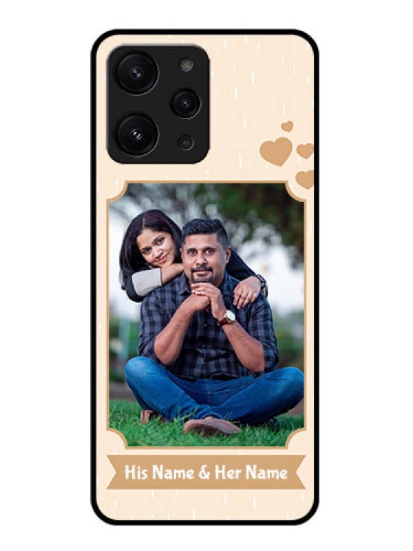 Custom Redmi 12 4G Custom Metal Phone CaseWith Confetti Love Design