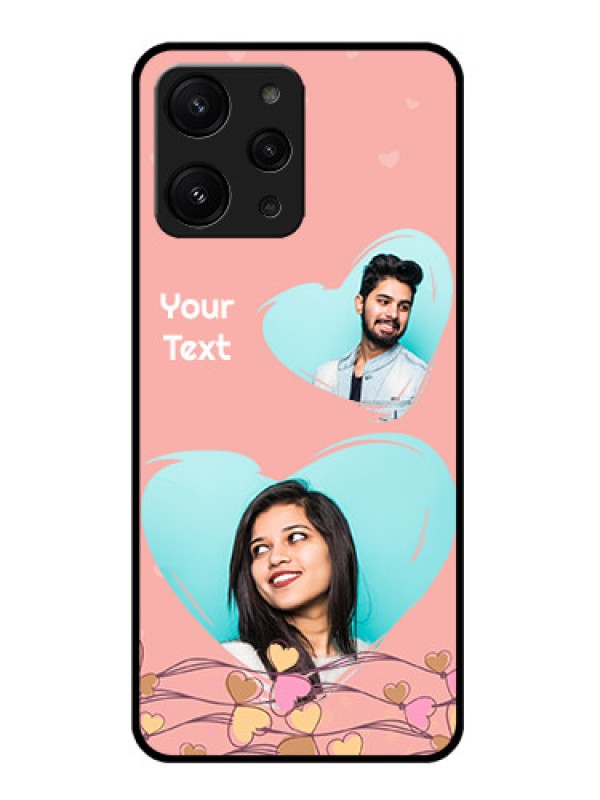 Custom Redmi 12 4G Custom Metal Phone CaseLove Doodle Design