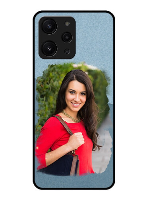 Custom Redmi 12 4G Custom Metal Phone CaseGrunge Line Art Design