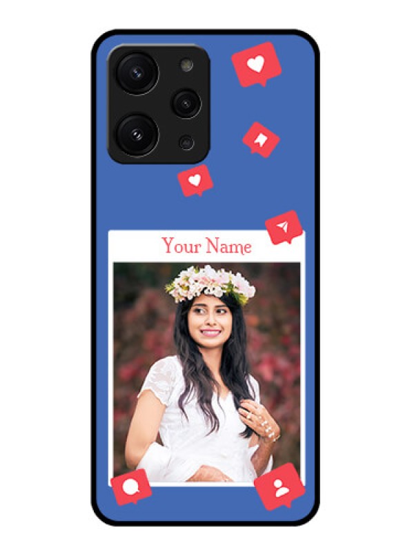 Custom Redmi 12 4G Custom Metal Phone CaseLike Share And Comment Design