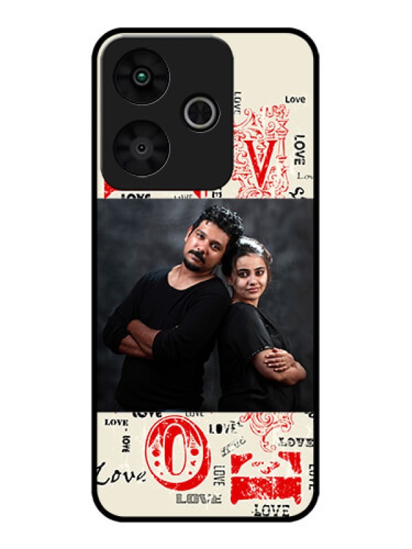 Custom Redmi 13 5G Custom Metal Phone Case - Trendy Love Design Case