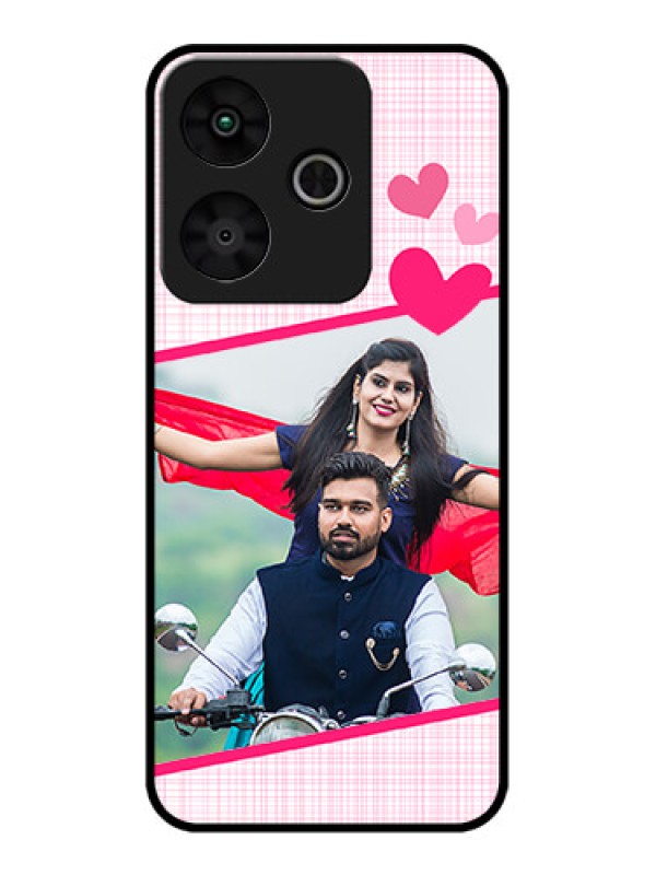 Custom Redmi 13 5G Custom Metal Phone Case - Love Shape Heart Design